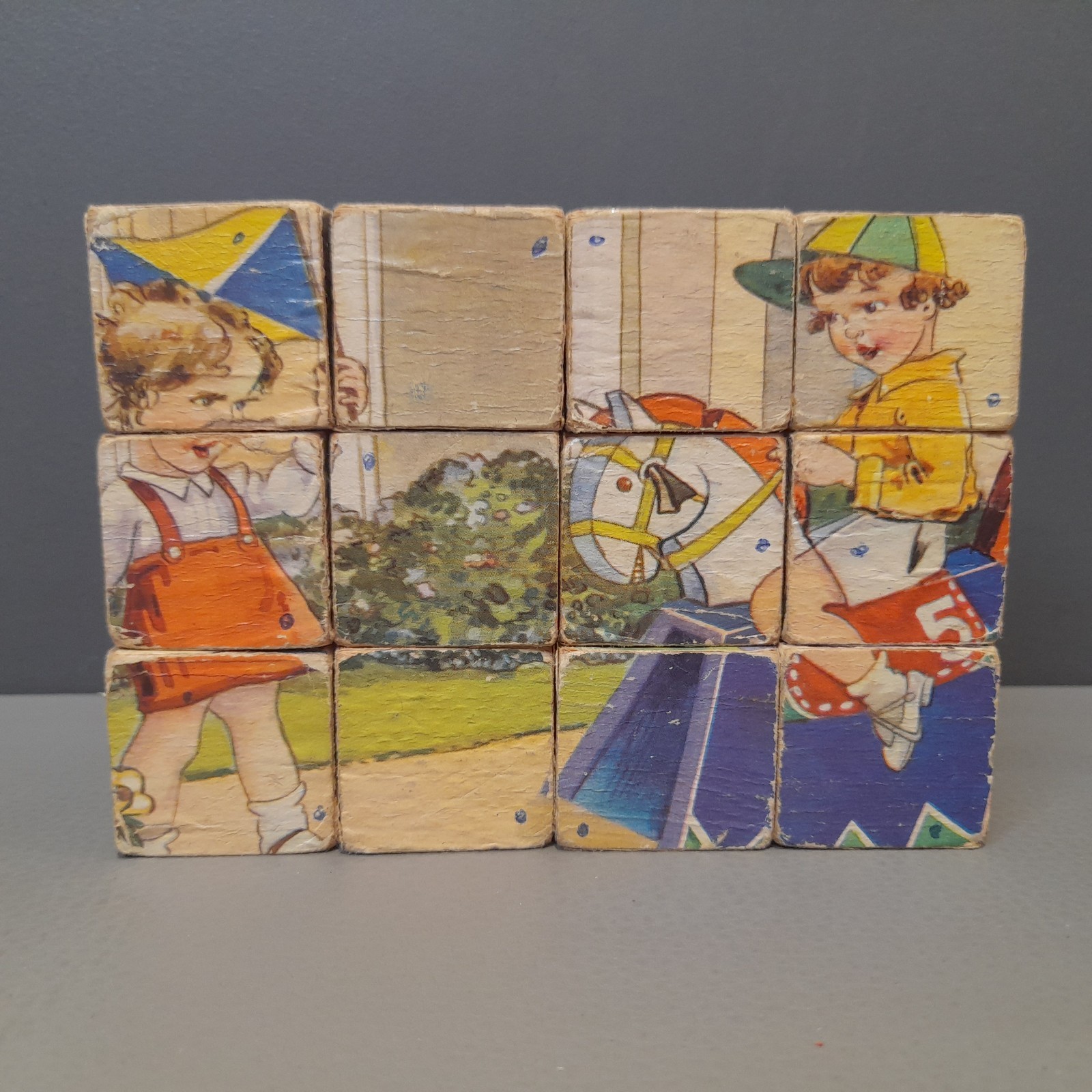 Blocco giocattolo in legno vintage per bambini foto 5