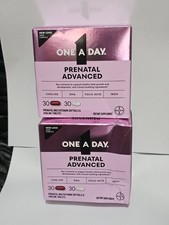 2x One A Day Prenatal Advanced Vitamins Folic Acid Iron Omega 30 30 Ct EXP 04/27