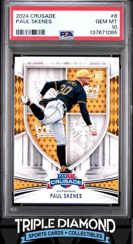 2024 Panini Crusade #8 Paul Skenes Rookie RC Pirates PSA 10 Gem MT BNB125