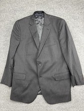 Brooks Brothers 1818 Fitzgerald Suit Jacket Mens 44R Gray Pinstripe Wool USA
