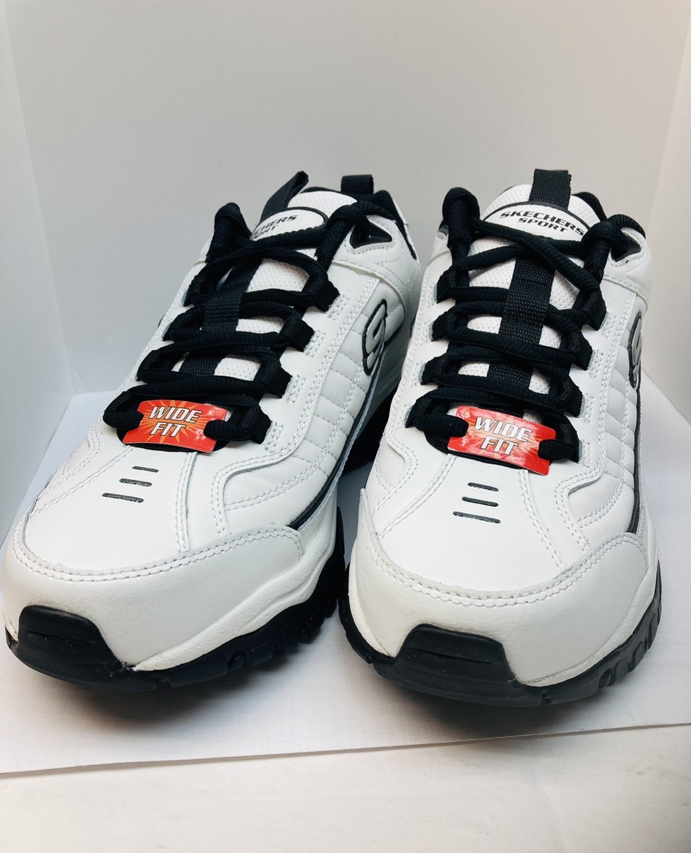 Skechers Men's Energy After Burn Casual Shoe White Navy 50081 EW