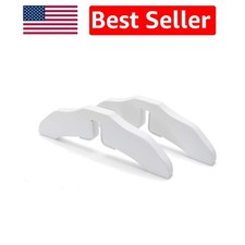 Enhance Gate Stability with Wooden Support Feet - Tool-Free Installation, White