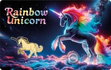RAINBOW UNICORN 1/1000 Oz Gold Medal