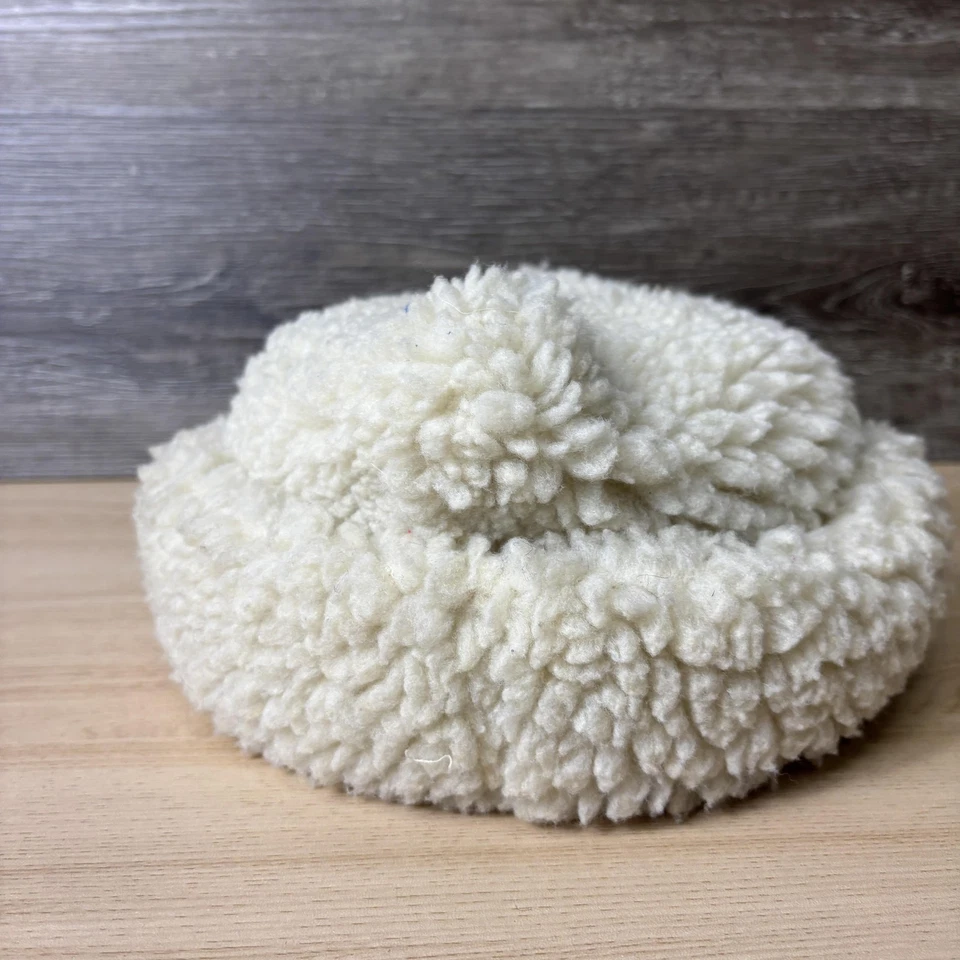 Sombrero boina vintage Betmar New York ajustado para mujer talla única blanco Sherpa Borg años 60 Foto 3 de 4