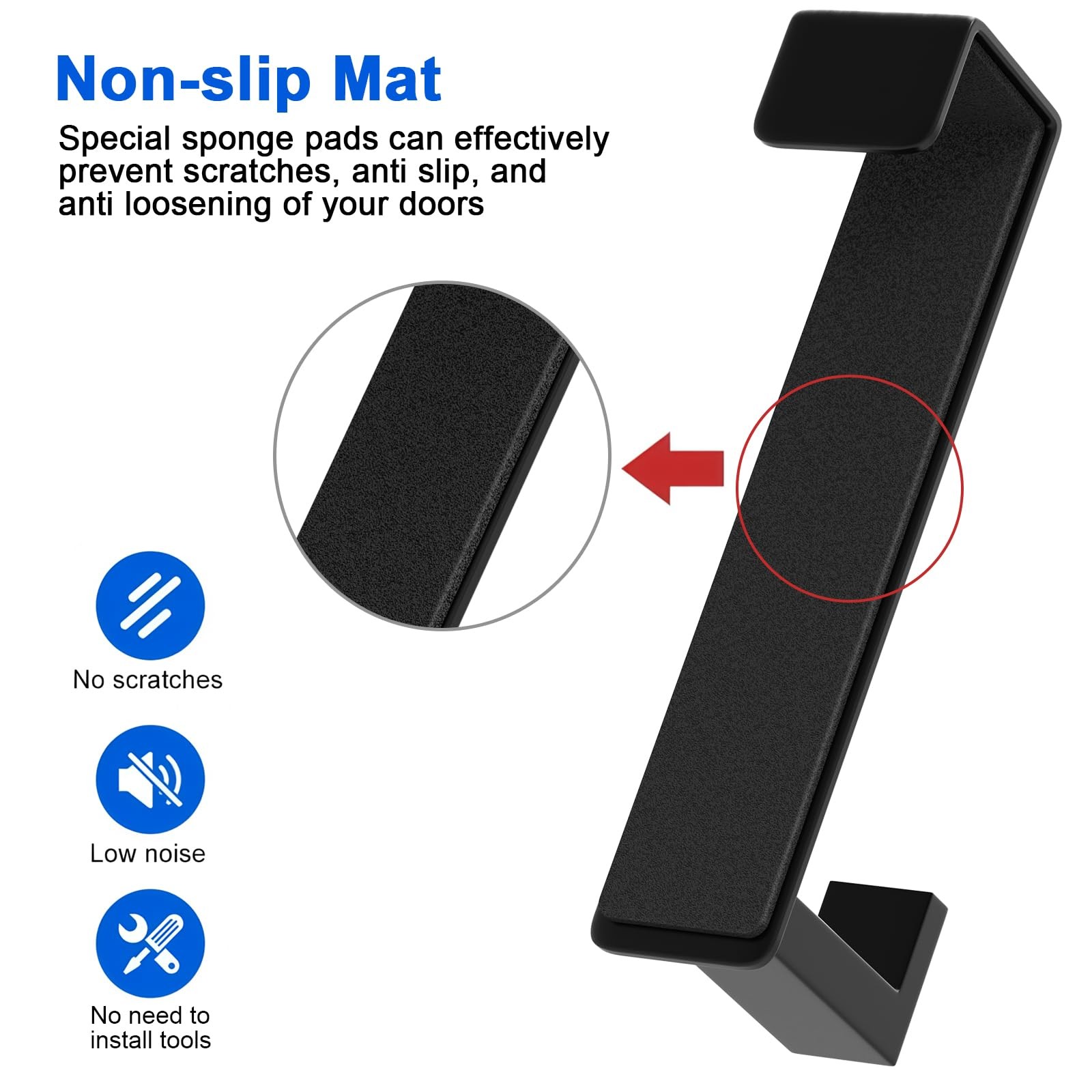 2-Pack Over The Door Hooks - Rustproof Stainless Steel Door Hangers Fits for ...