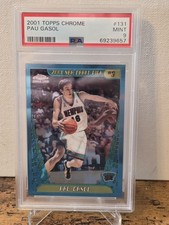 2001-02 Topps Chrome Pau Gasol Rookie RC #131 Grizzlies PSA 9