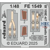 Eduard EDFE1549 Messerschmitt Bf-109E-4/7 Seatbelts Steel 1/48