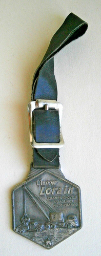 "Lorain" Kraniche Uhrenanhänger, Vintage, Weißmetall mit Lederarmband - Bild 2 von 3