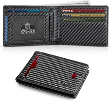 Zitahli Mens-Wallet-Slim-Leather-Rfid Blocking Wallet for Men Minimalist Bifold 
