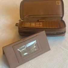 Stone Mountain Wallet Organizer Pebble Leather Zip Around Checkbook Cover Black