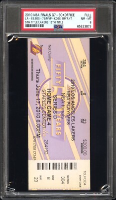 2010 NBA FINALS GAME 7 FULL TICKET KOBE BRYANT 🏆 #5 LAKERS