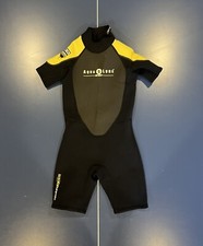 Aqua Lung Sport Wetsuit Kids Child Youth L 2mm Quantum Stretch Full Shorty