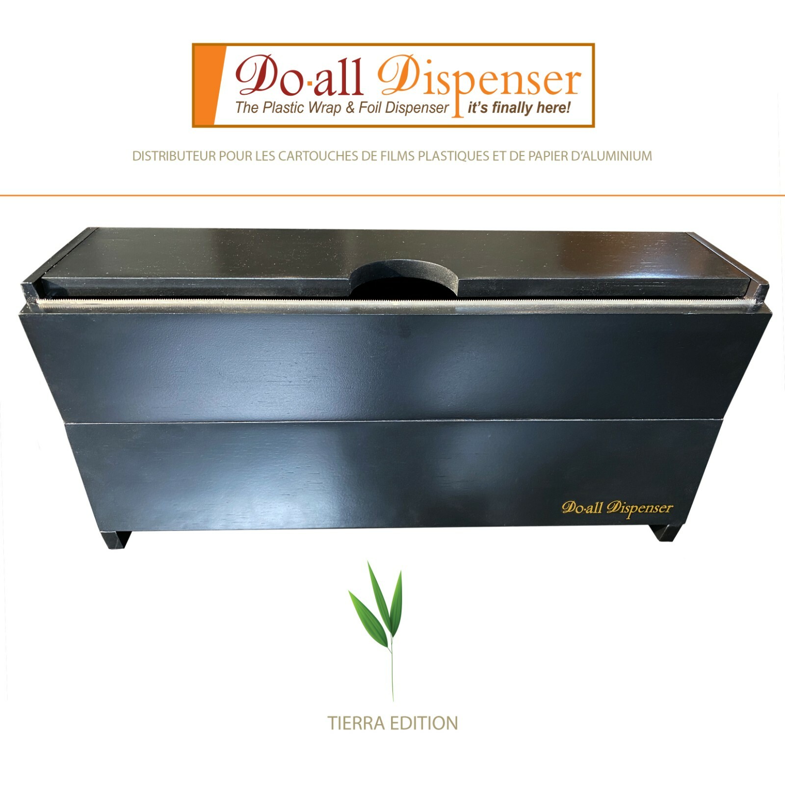 Doall Dispenser (Natural Bamboo) plastic wrap & aluminum foil