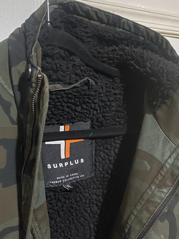 Excedente Para Hombre Parka con Capucha Ejército Camuflaje Chaqueta Negro Cálido Invierno Abrigo X Grande 🔥🔥 Foto 3 de 4