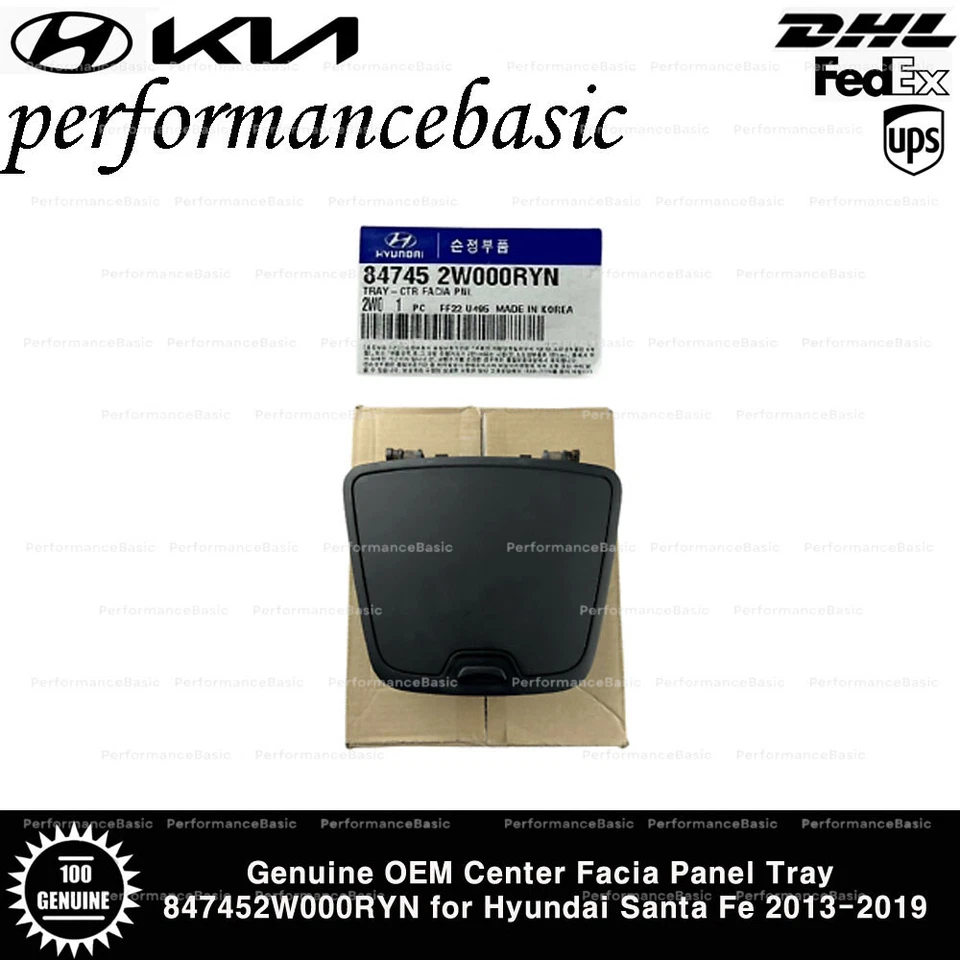 Bandeja de panel facial central original OEM 847452W000RYN para Hyundai Santa Fe 2013-2019 Foto 2 de 4