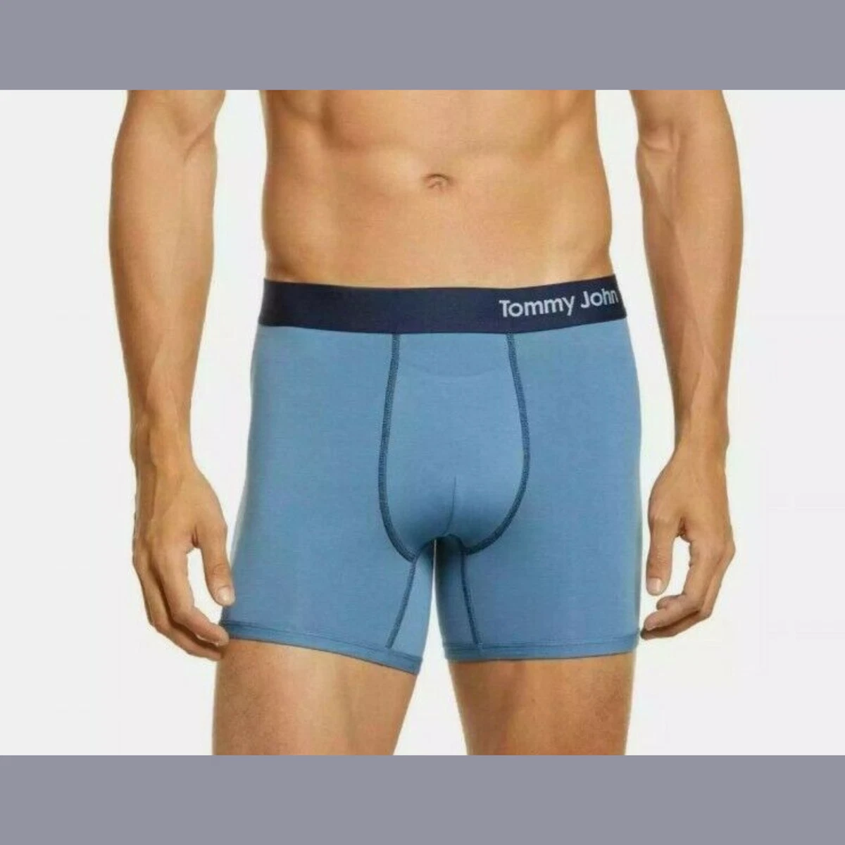 NWT $34 Tommy John [ XL ] Cool Cotton Boxer Brief Stellar Blue/ Navy Stitch  U308