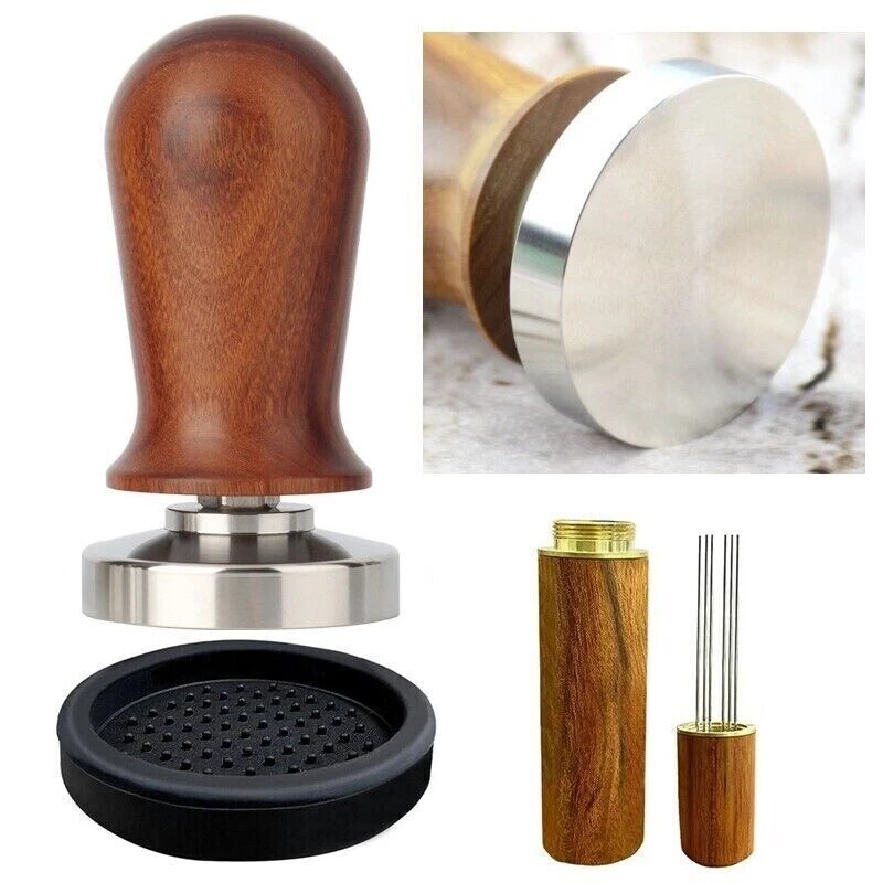 Espresso Spring Loaded Tamper with WDT Tool & Mat