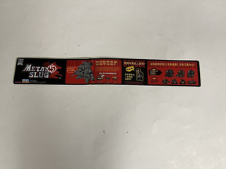 Metal Slug 5 Neo Geo MVS instruction sticker