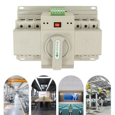 ATS Double Power Switch Automatic Transfer Switch 3P 63A 110V AC 50Hz/60Hz NEW