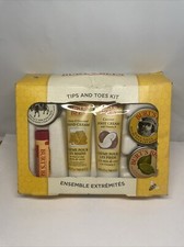Burt s Bees Tips Toes Kit Hand Foot Creams/Salves Pomegranate Lip Balm New