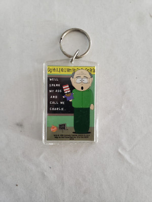 Mr. Garrison figure Mr. Hat Keychain 1998 Southpark South Park key chain RARE
