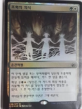 (Pre-release Foil) [NM] MTG Korean, Innistrad Midnight Hunt, 1 x Rite of Harmony