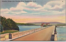 Ashokan Bridge Over Dividing Weir Catskill Mountains New York Postcard