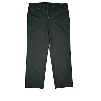 BRAX Cesar Herren Jeans Hose Stoff straight Leg Stretch 50 W34 L30 grau schwarz