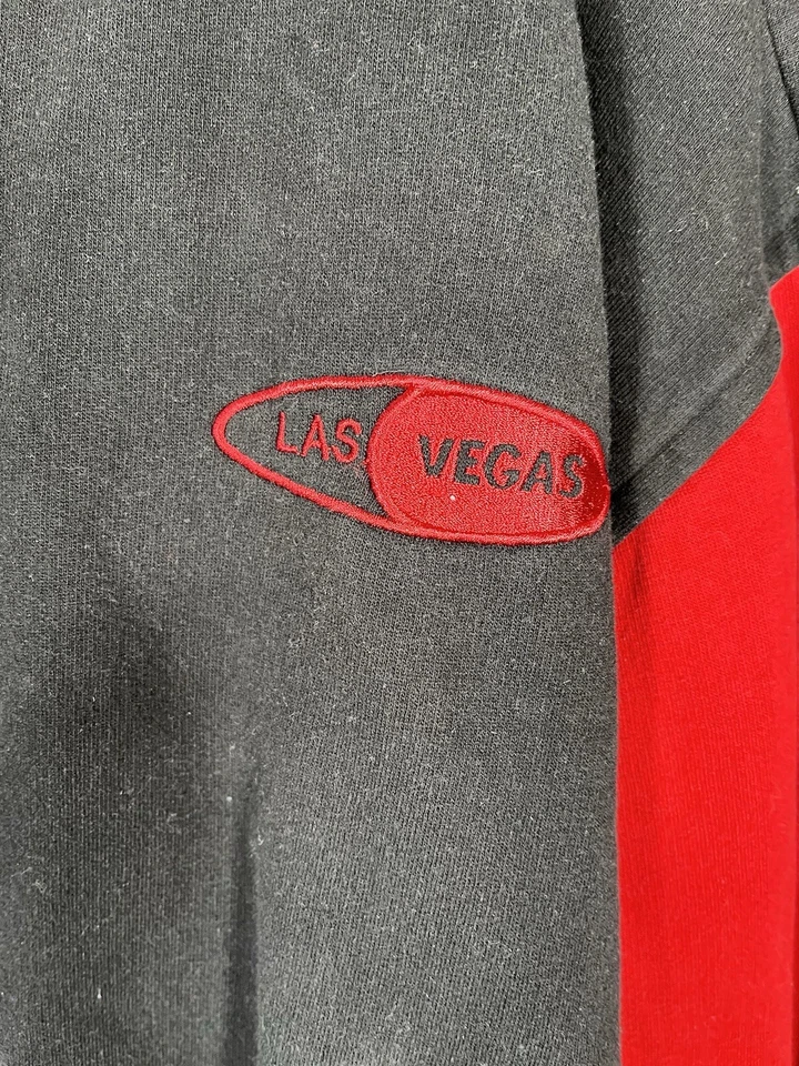 Chaqueta Bomber Vintage Stylo Las Vegas Novedad Roja y Negra Retro Talla XL Foto 4 de 4