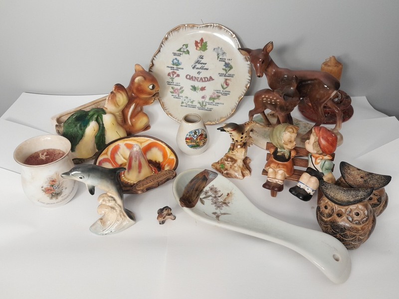 Lot Of Vintage Porcelain Items Mostly Japanese, Figurines And More,