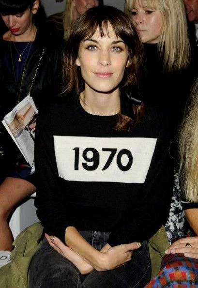 Bella Freud 1970 intarsia black wool pullover sweater top jumper S