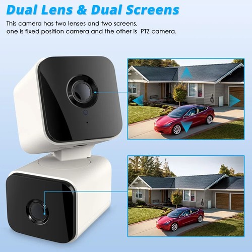 Tuya Smart Mini WiFi Security Camera 4MP Dual Lens HD Video Surveillance IP Cam - Picture 2 of 15