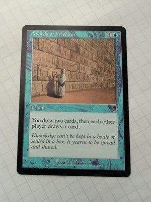 MTG Words of Wisdom Odyssey Regular Common - Bit of Edge Wear - See Pics