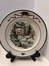 The Cellar O'Tannenbaum * SALAD / DESSERT PLATE* Christmas, 7 1/2" Good Cond!