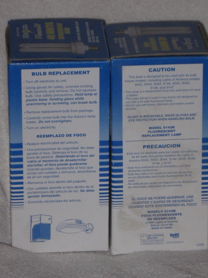 (2) Lights Of America FluoreX 42 Watts Replacement Bulbs #9142B Color 6500K NIB - Image 2 of 4
