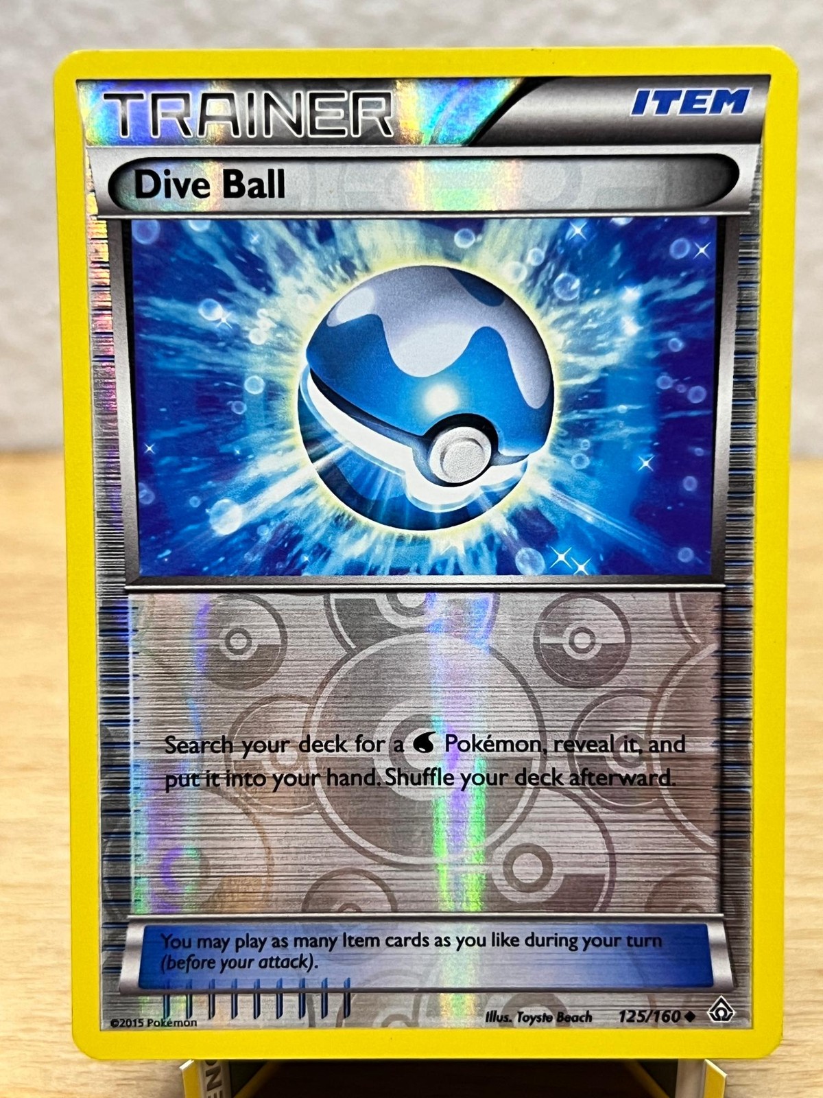 Primal Clash Dive Ball 125/160 Uncommon Pokemon Reverse Holo LP