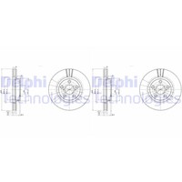 2X Delphi Bremsscheiben 260Mm BelÜFtet Vorne Passend FÜR Toyota Avensis | BG3347