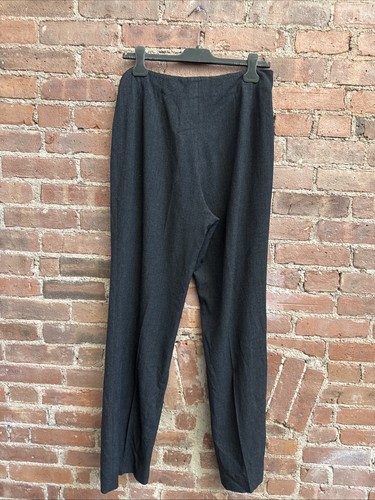 Piazza Sempione Women’s Sophia Pants, Sz 48, Dark Gray Wool, Italy - Picture 4 of 9