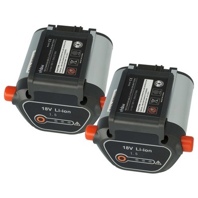 2x Akku für Gardena TCS Li-18/20 (8866-20) PowerMax Li-18/32 5039-20 1500mAh 18V