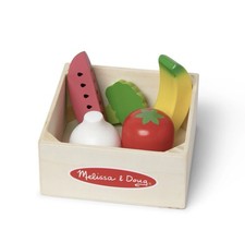 Melissa  Doug Wooden Food Groups Fruits  Vegetables Pretend Play Set New