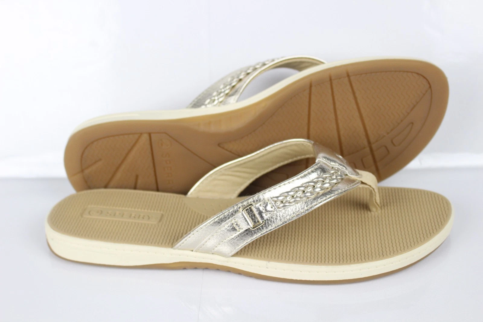 Sperry Top Sider Women's Ruby Sandals Flip Flop Braided Gold 104884
Opens in a new window or tab