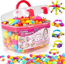 FUNZBO 520 Snap Pop Beads - Jewelry Making Kit for Kids, Medium, Rainbow