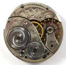 Vintage Elgin Grade 303 12s 7J OF Pocket Watch Movement lot.wq