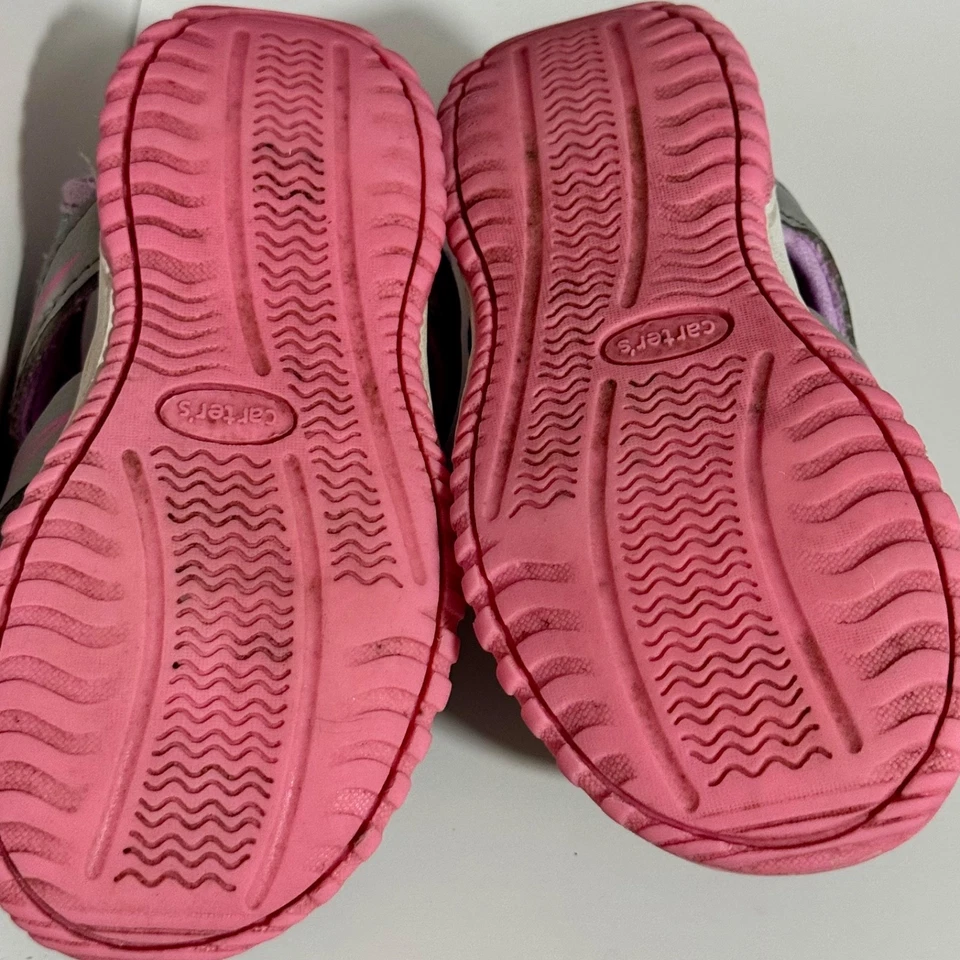 Sandalias deportivas Carter's Kwando para niños pequeños - grises y rosas - talla 7 Foto 3 de 4