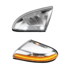 LED Side Mirror Turn Signal Lights Amber White Puddle Lights Driver