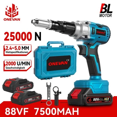 25000N 18V Akku Nietpistole Elektrisch Blindnietgerät Popnietenzange für Makita - Bild 1 von 4