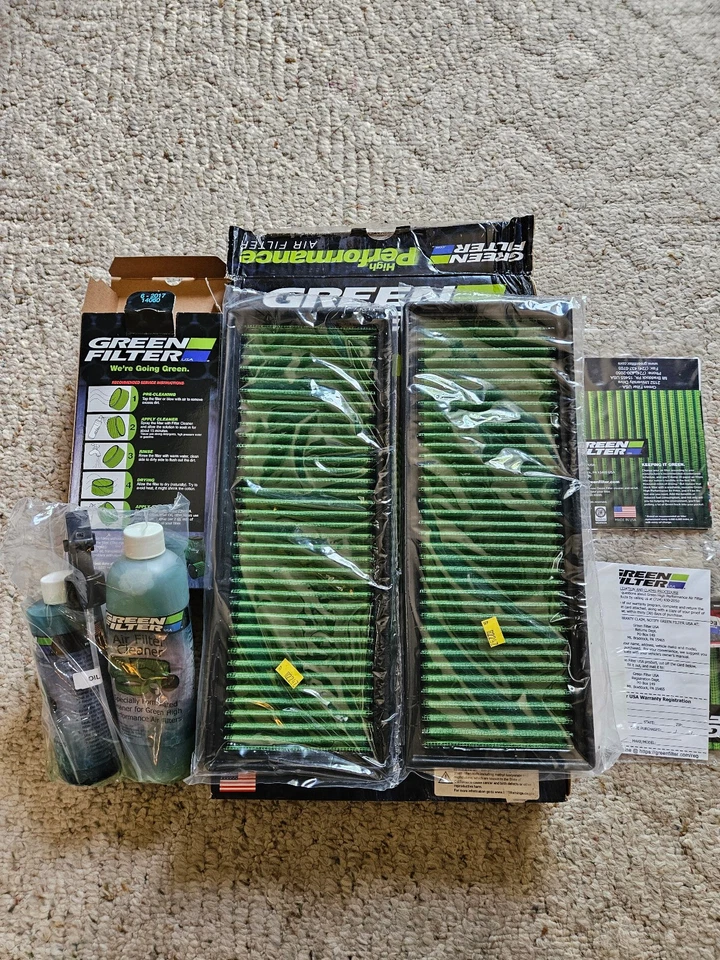 Green Filter USA P/N 2247 Engine Air Filters & Cleaning Kit P/N 2000 New Unused - Image 4 of 4