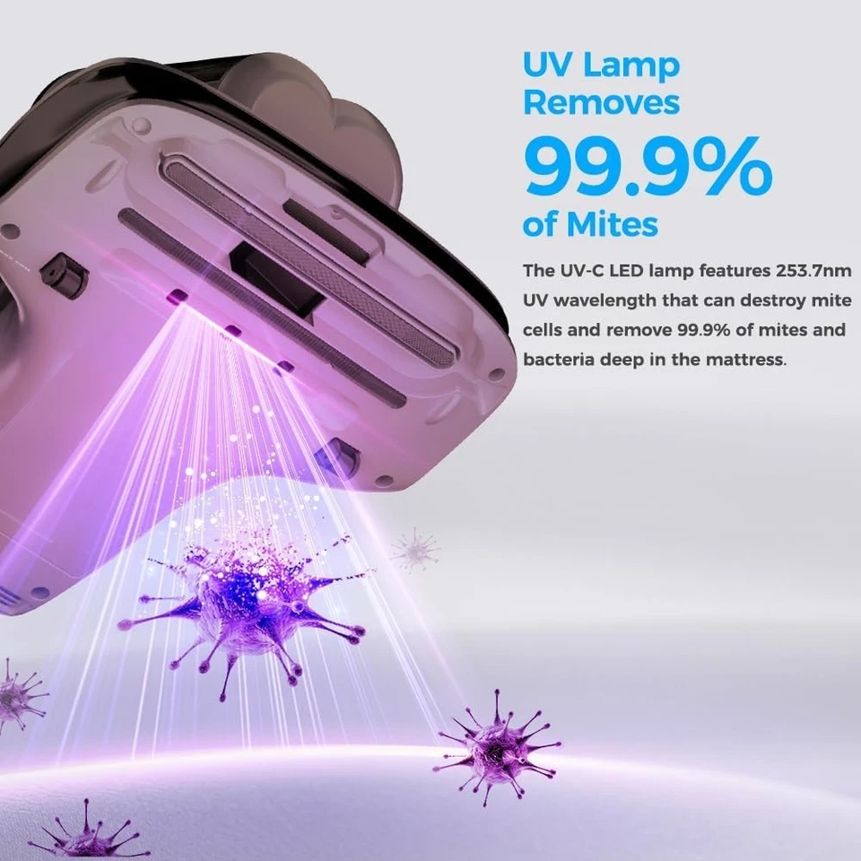 Mattress Vacuum Cleaner with UV-C Light, Bed Vacuum Cleaner with Dust Sensor ult - Image 2 of 4