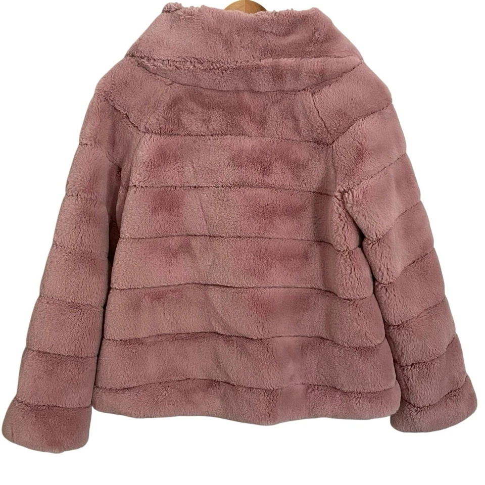 Jaqueta de pele sintética Gal Meets Glam blush rosa tamanho XS esposa máfia casamento elegante - Imagem 2 de 4