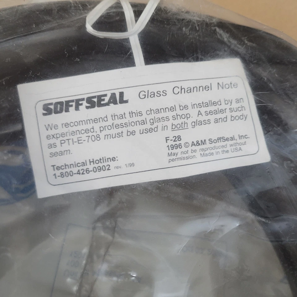 Nuevo Oldsmobile Chevy Pontiac 1955-1957 canal de vidrio delantero junta de sello de goma Foto 3 de 4